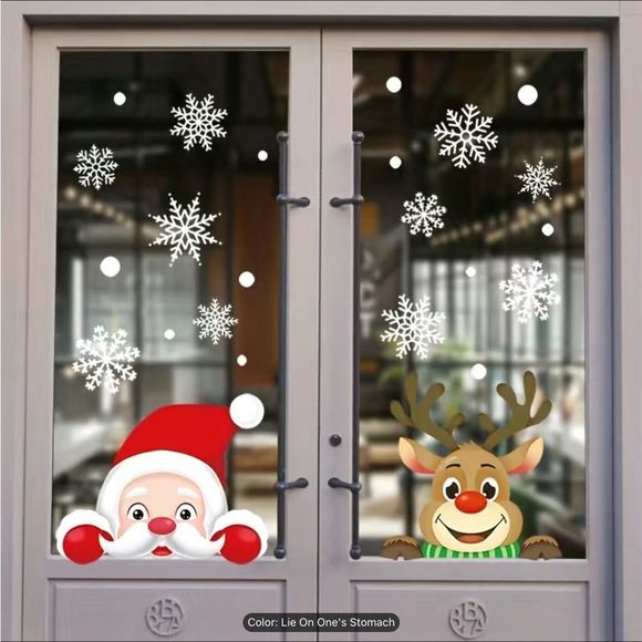 ❄️NWT❄️NEW 2 CHRISTMAS WINDOW + SNOWFLAKE DECALS ❄️ - Picture 8 of 8
